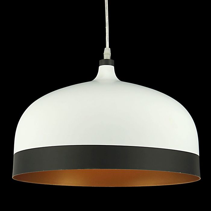 Светильник потолочный "Элегия" Е27 55х31х31 см бело-черно-золотой