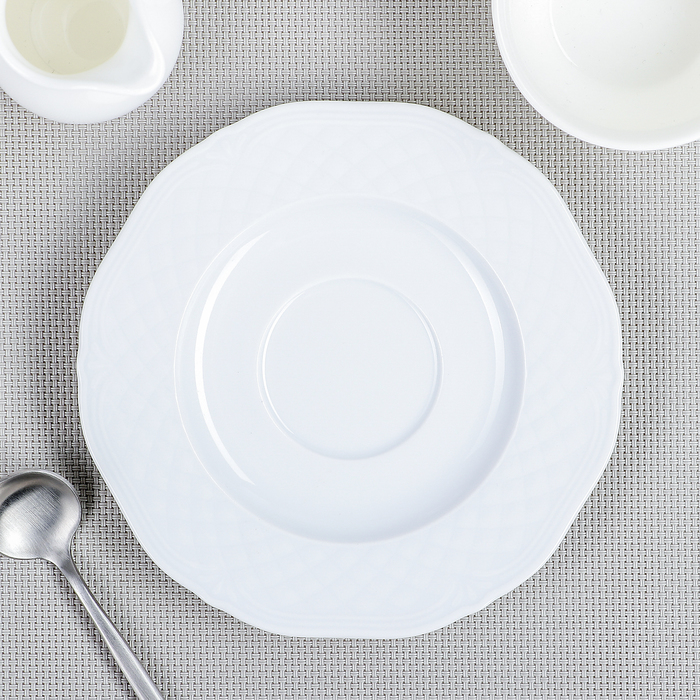 Блюдце d=16 см «Афродита», цвет белый