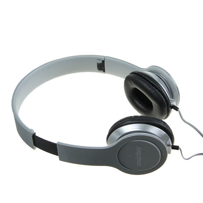 Наушники SmartBuy ONE, накладные, плоский кабель, складные, серые