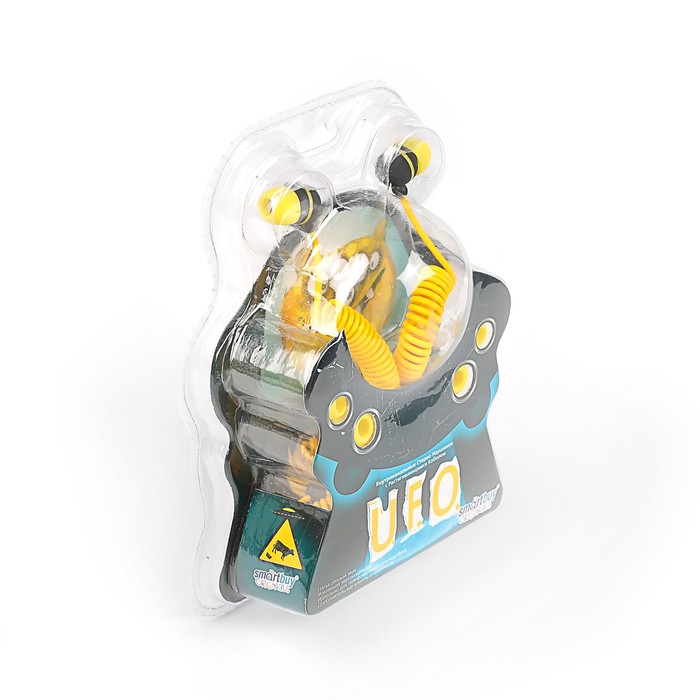 Наушники SmartBuy UFO, 104 дБ, вакуумные, растягивающийся кабель, желтые