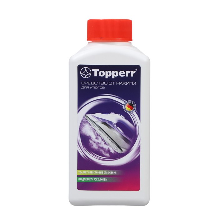 Средство для удаления накипи в утюгах Тopperr, 250 мл средство для удаления накипи в утюгах topperr 250ml 3003
