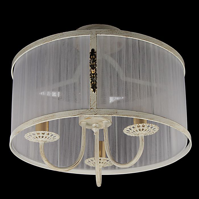 Люстра подвес "Кэрол" 3 лампы Е14 42х37 см белая