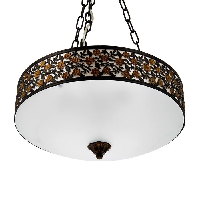 Люстра подвес "Нежность цветов" 4 лампы Е14 40х88 см черная