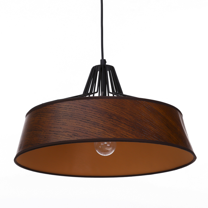 Люстра подвес "Эстер" 1 лампа Е27 40х100 см коричневая