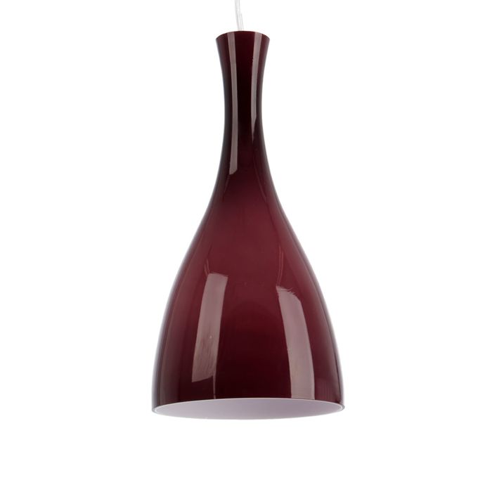 Люстра-подвес "Бокал", 1 лампа, 60W Е27, бордовая