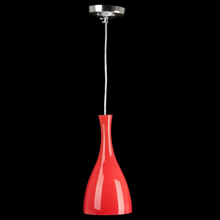 Люстра-подвес "Бокал", 1 лампа, 60W Е27, красная