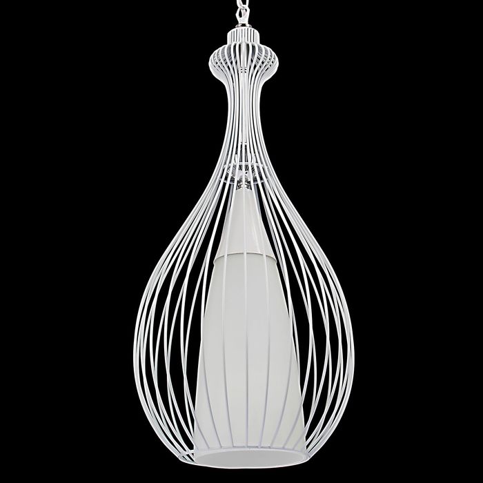 Люстра подвес "Персий" 1 лампа Е27 27х120 см белая