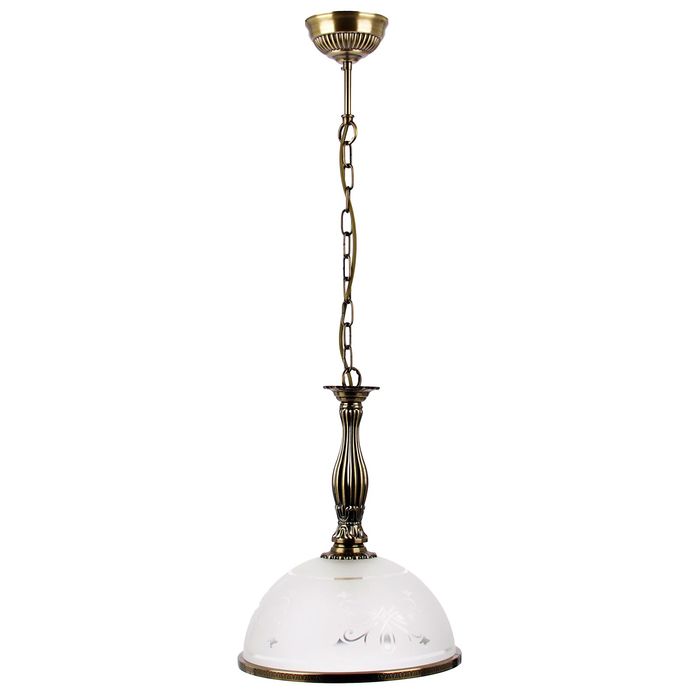 Люстра подвес "Сон" 1 лампа античная латунь