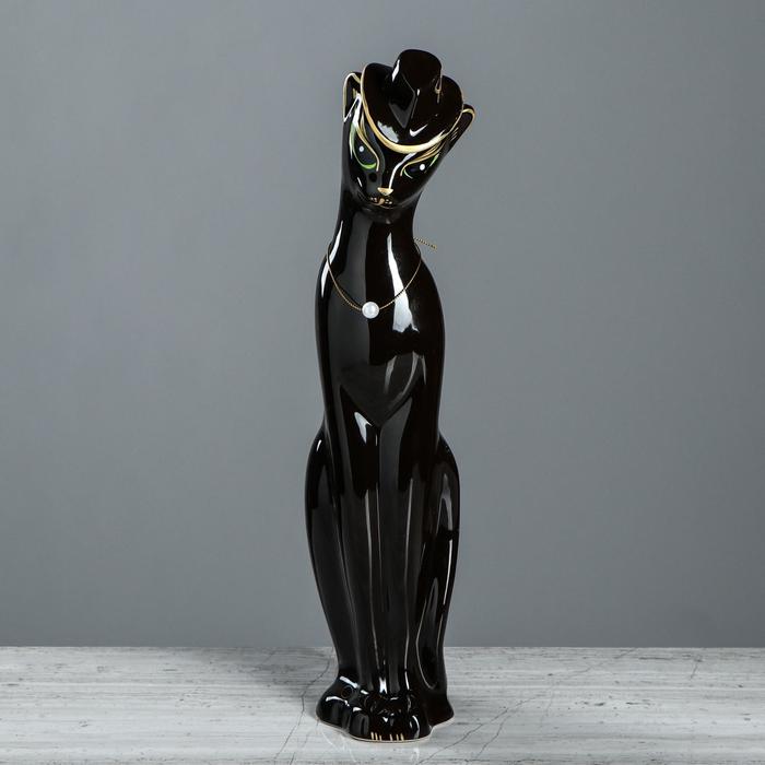 Копилка "Багира" маленькая, глазурь, чёрная