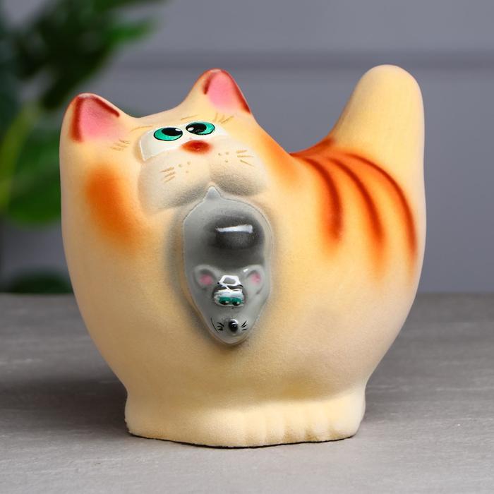 Копилка "Кот с мышей" флок, микс