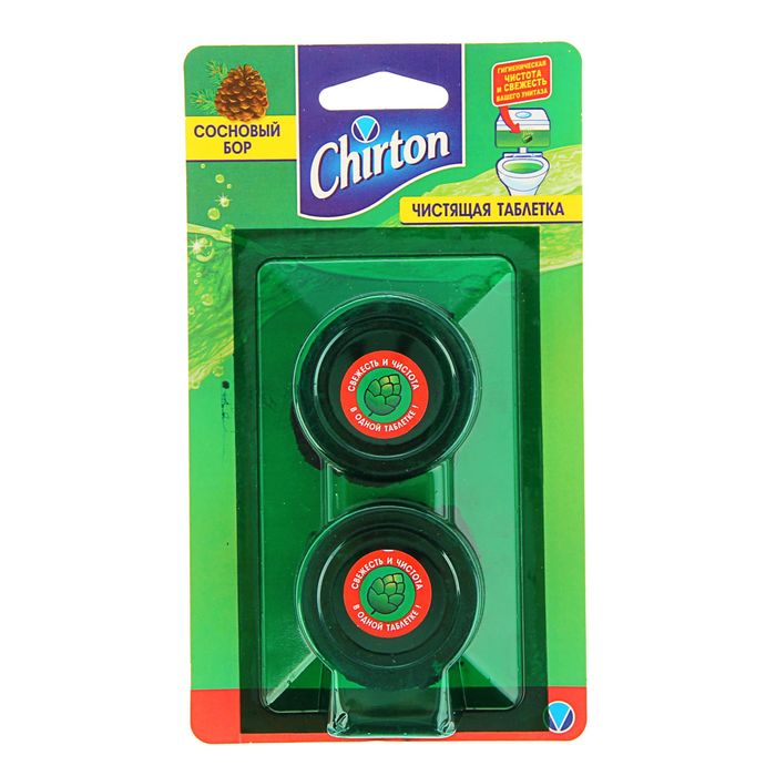 Чистящие таблетки для унитаза Chirton "Сосновый бор", 2 шт. × 50 г