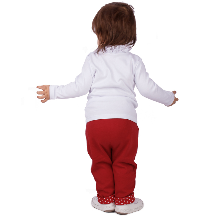 Брюки для девочки "Матрёшка", рост 74 см (48), цвет красный