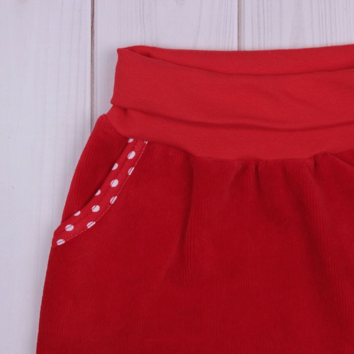 Брюки для девочки "Матрёшка", рост 86 см (52), цвет красный