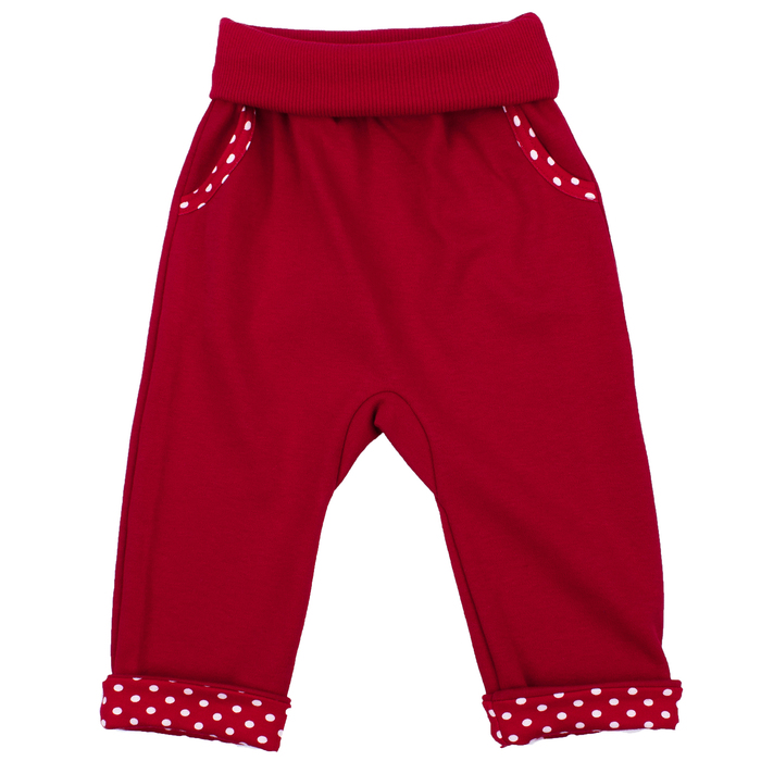 Брюки для девочки "Матрёшка", рост 86 см (52), цвет красный