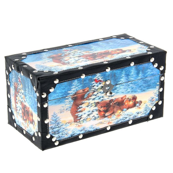 Шкатулка "Мишки в лесу"