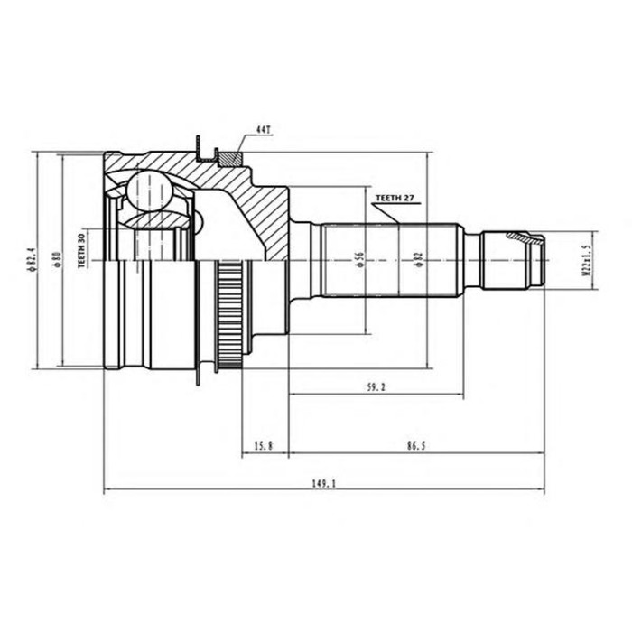Шрус наружный AYWIPARTS AW1510072A