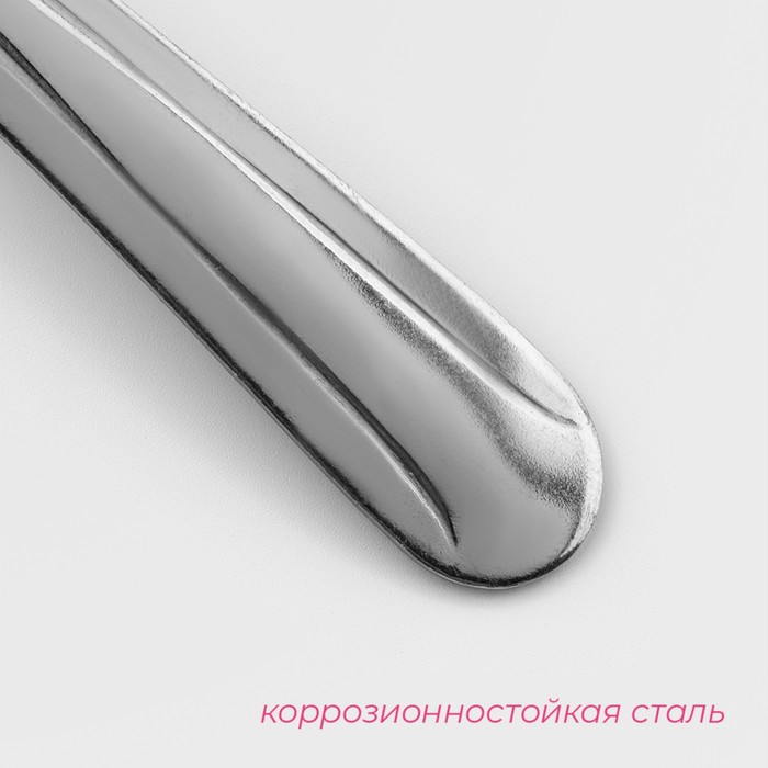 фото Вилка столовая доляна «классик», длина 18 см, толщина 1,2 мм, цвет серебряный