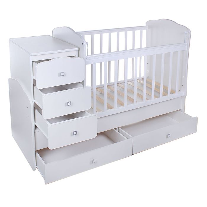 Детская кровать-трансформер «Фея 2100», цвет белый