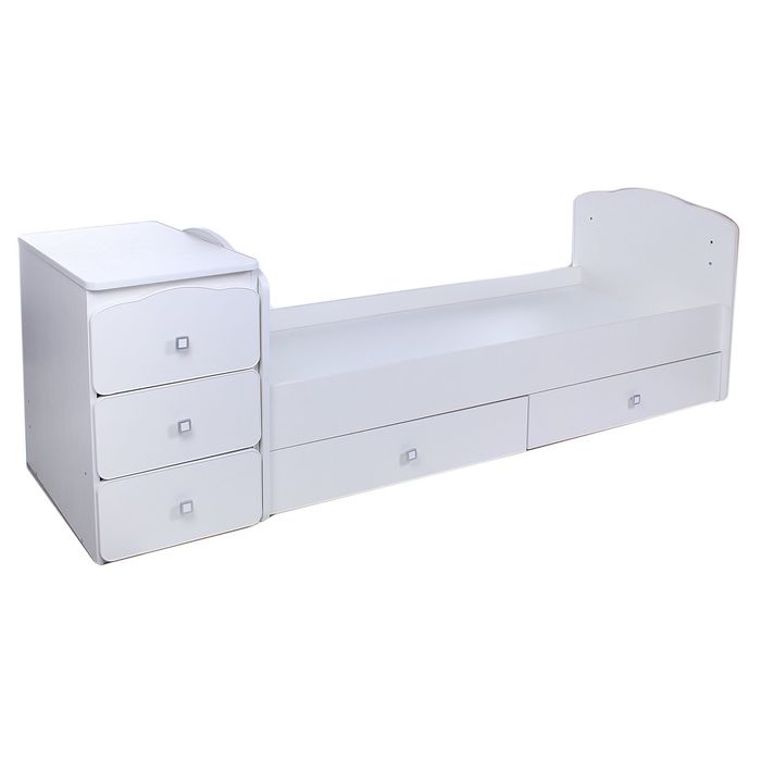 Детская кровать-трансформер «Фея 2100», цвет белый