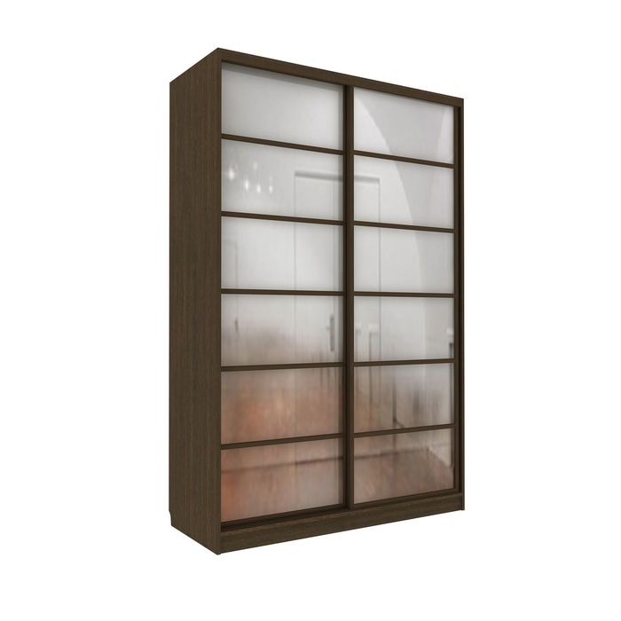 Шкаф-купе Добротный 2 зеркала Венге Темный