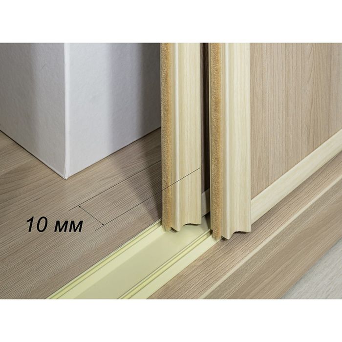 Шкаф-купе Добротный 3 зеркала Ясень Шимо Светлый