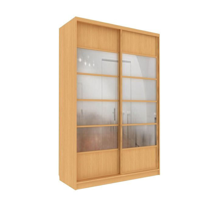 Шкаф-купе Добротный 2 зеркала+ЛДСП Бук