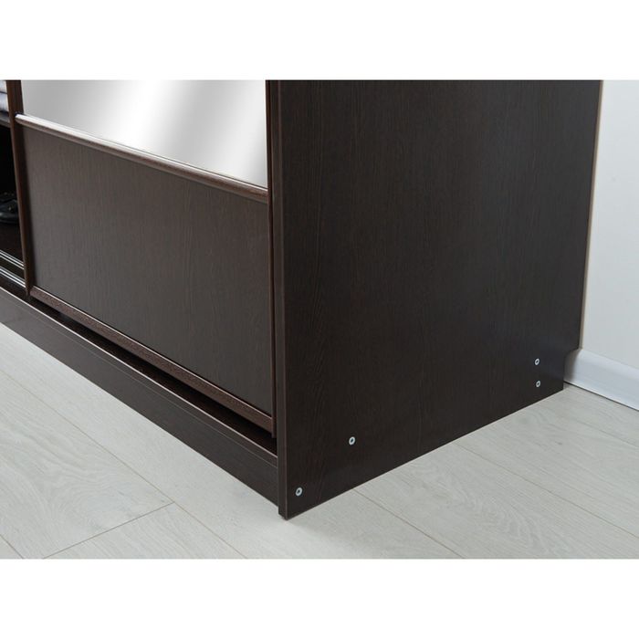 Шкаф-купе Добротный 2 зеркала+ЛДСП Бук