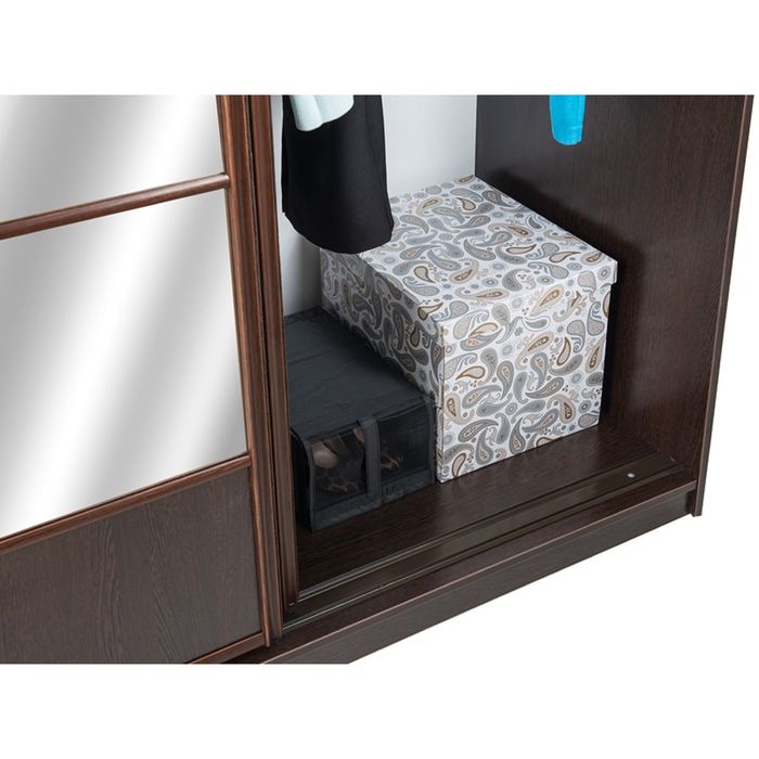 Шкаф-купе Добротный 2 зеркала+ЛДСП Бук