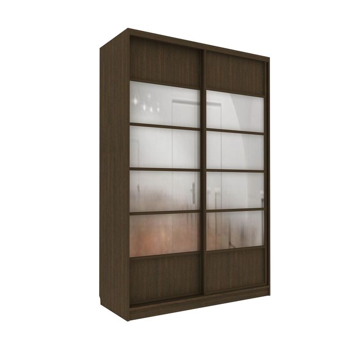 Шкаф-купе Добротный 2 зеркала+ЛДСП Венге Темный