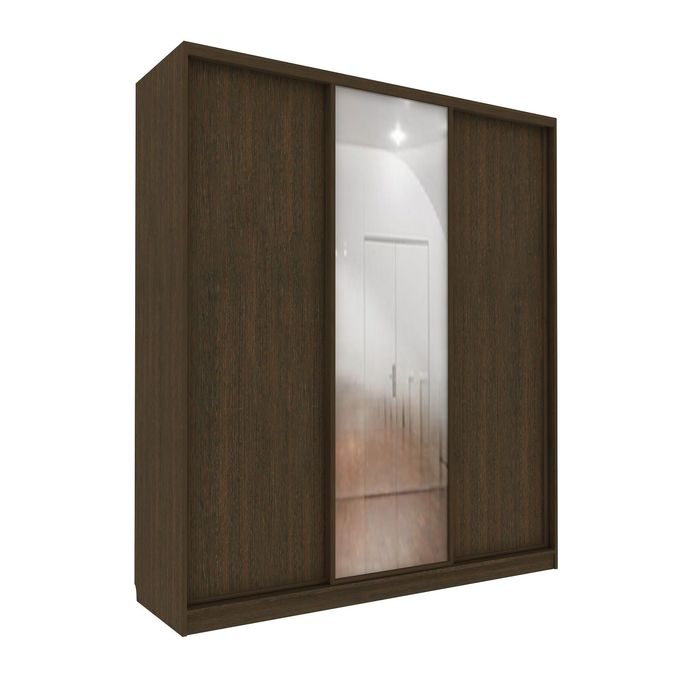 Шкаф-купе Практичный 1 зеркало Венге Темный