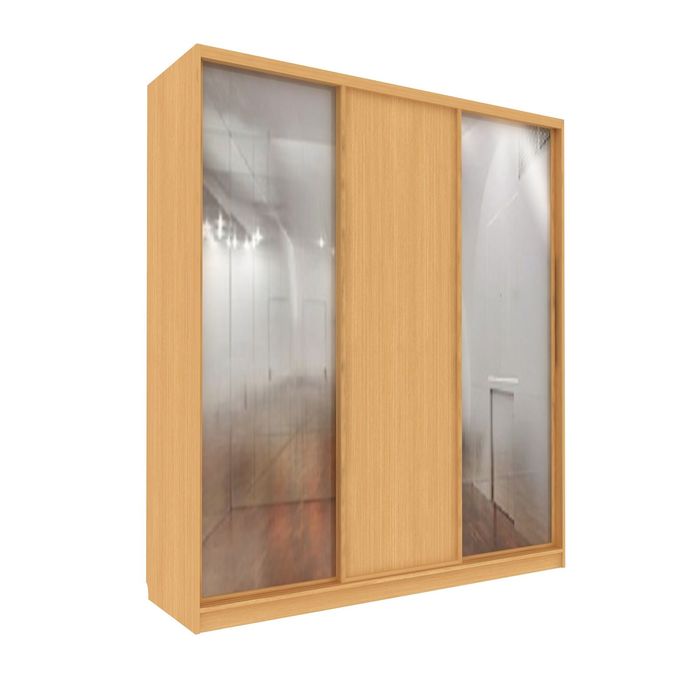 Шкаф-купе Практичный 2 зеркала Бук