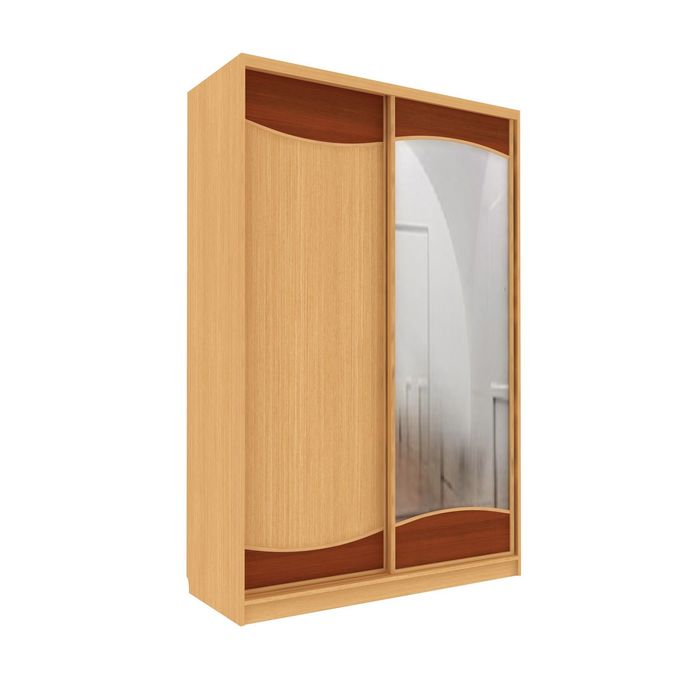 Шкаф-купе Приятный1 зеркало+ЛДСП Бук