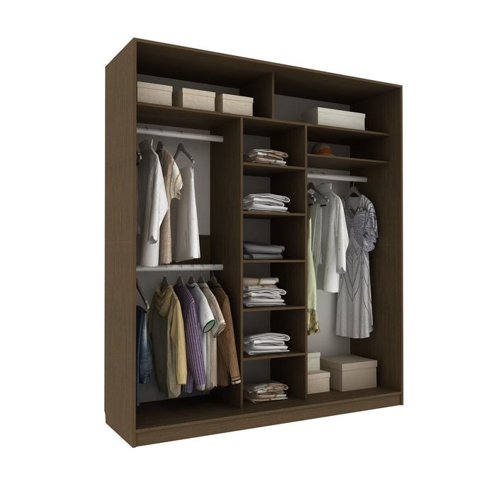 Шкаф-купе Приятный1 зеркало+ЛДСП Венге Темный