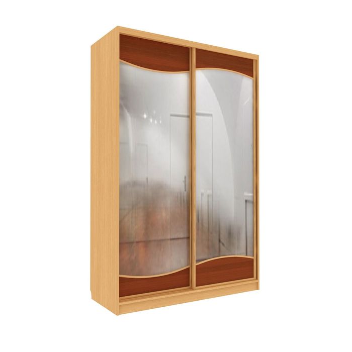 Шкаф-купе Приятный2 зеркала Бук