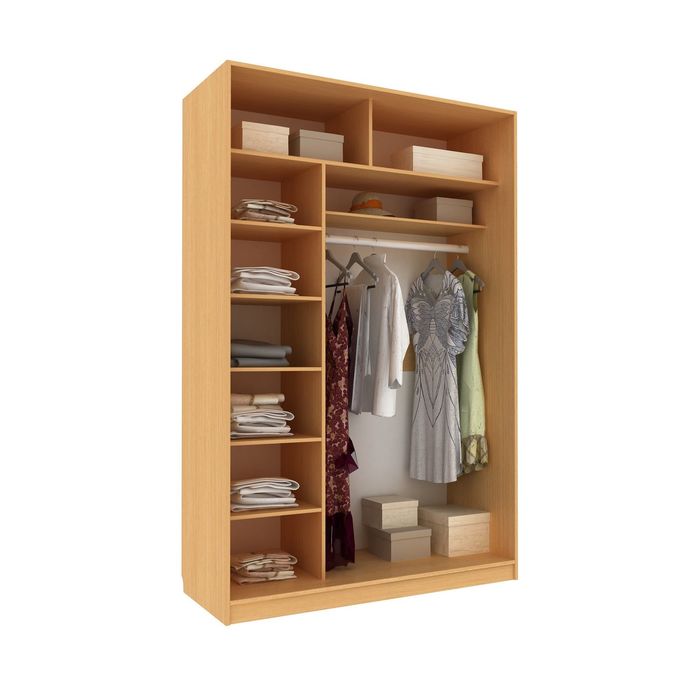 Шкаф-купе Приятный2 зеркала Бук