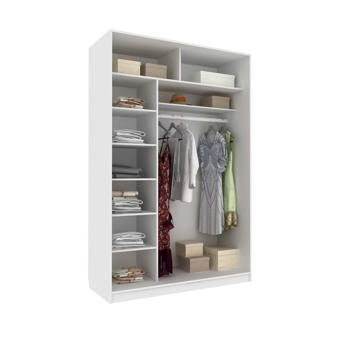 Шкаф-купе Приятный2 зеркала Белый