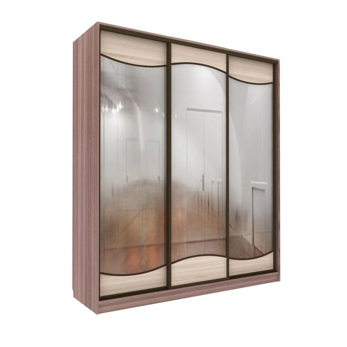 Шкаф-купе Приятный3 зеркала Шимо Темный