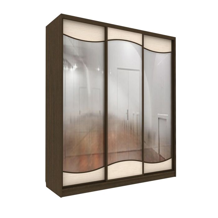 Шкаф-купе Приятный3 зеркала Венге Темный