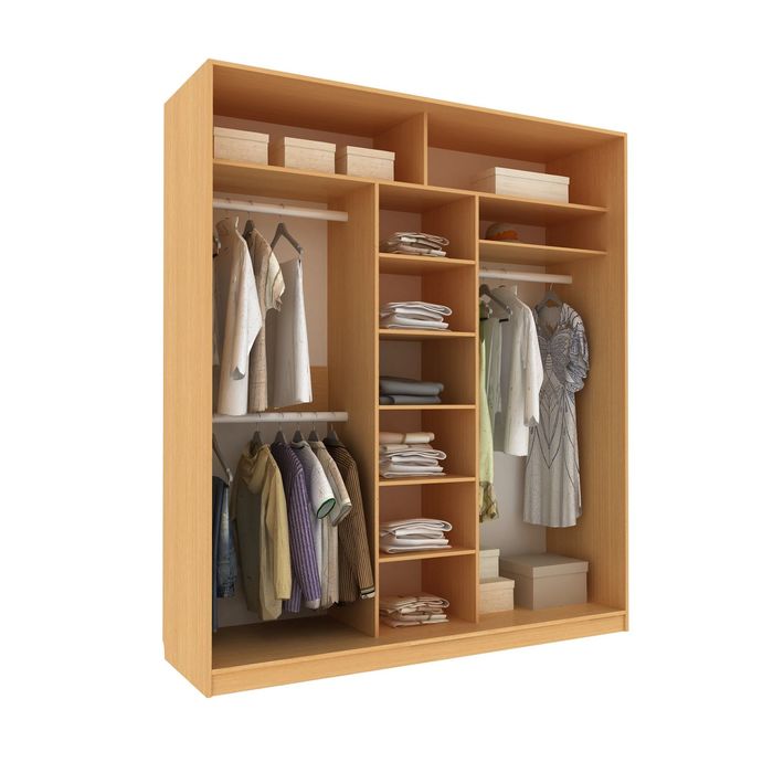 Шкаф-купе Удобный 1 зеркало Бабочки Бук