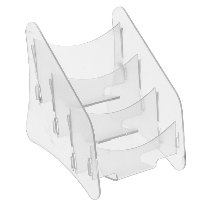 

Диспенсер под визитки на 3 отделения 11*11*12,5 см, оргстекло 2 мм В ЗАЩИТНОЙ ПЛЁНКЕ