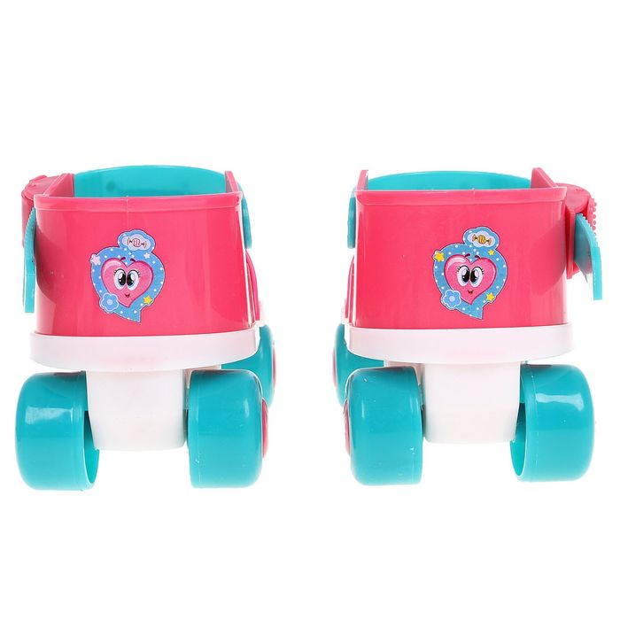 Ролики для обуви раздвижные,размер 15-21 см,колеса РVC d=45 мм +защита локтя,колена в пакете