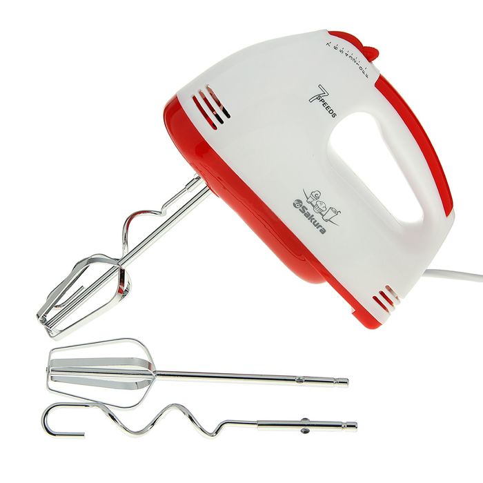 Миксер электрический Sakura SA-6313R, 150Вт, 7 скоростей
