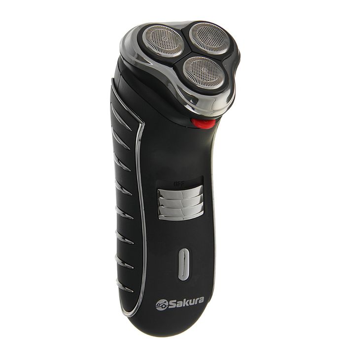 Электробритва Sakura SA-5414BK, АКБ, роторная, 3 плавающие головки, триммер, чёрная