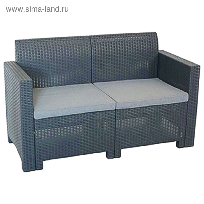 

Диван 2х местный (искусственный ротанг) NEBRASKA SOFA 2, цвет венге
