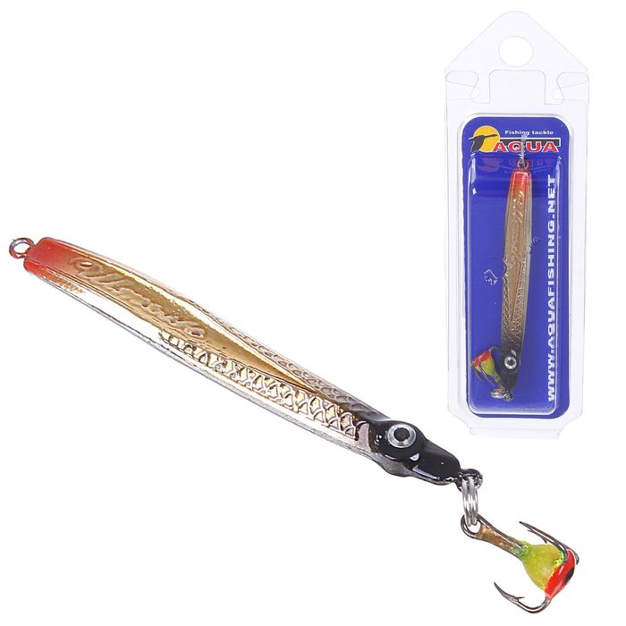 Блесна зимняя Aqua Штык, вес 9 гр, цвет золото-серебро