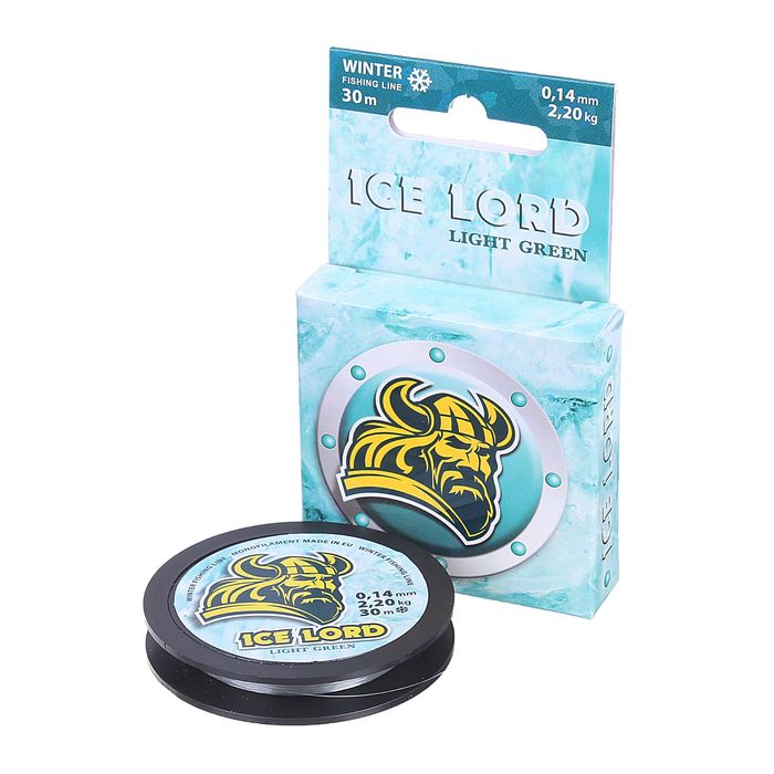 Леска зимняя Aqua Ice Lord light green, 30 м, 0,14 мм