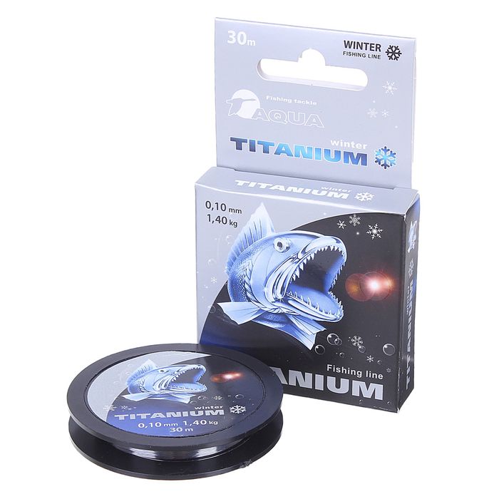 Леска зимняя Aqua Titanium, 30 м, 0,10 мм