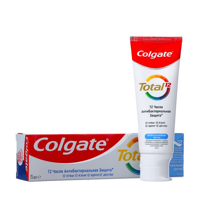 Зубная паста Colgate Total 12 Профессиональная чистка 75 мл 226₽