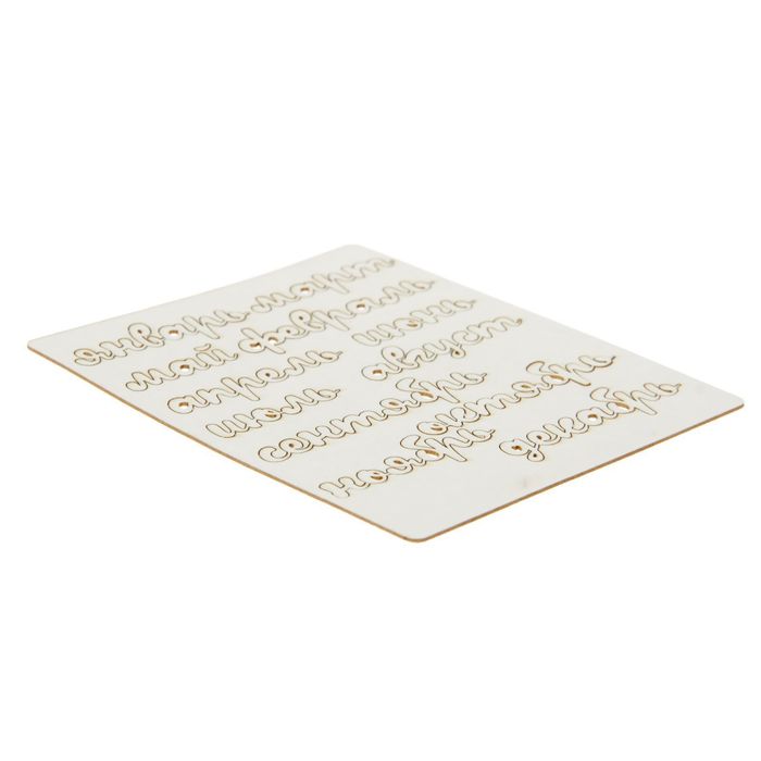 Набор чипбордов из 12 шт. "12 месяцев. Пропись" толщ. 0,9-1,15 мм высота 0,8 см