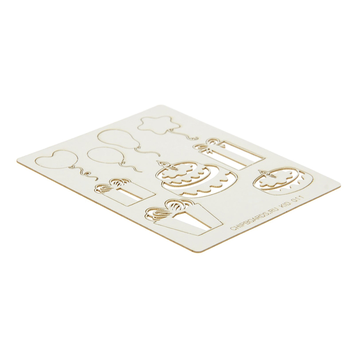 Набор чипбордов из 9 шт. "Праздничный набор" толщ. 0,9х1,15 мм